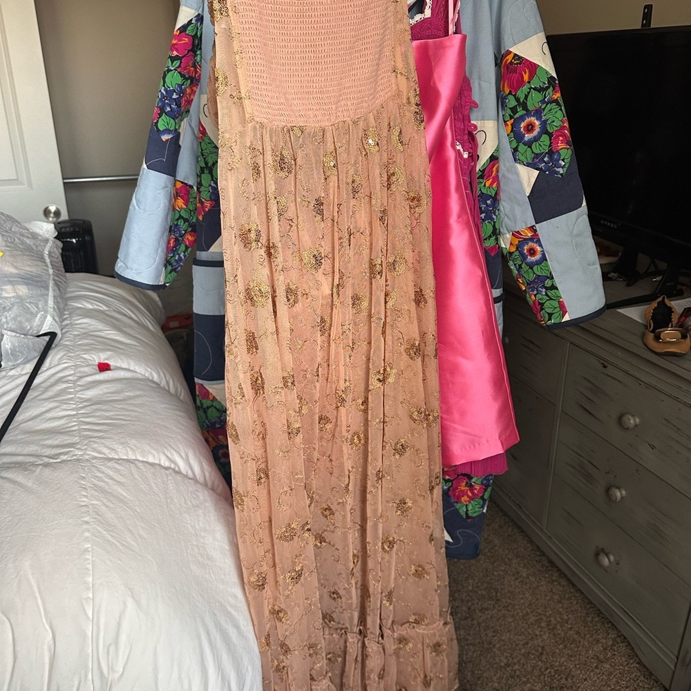 Free People Tan Floral Maxi Dress - Picture 5 of 5